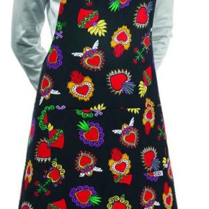 Kuchařská zástěra ke krku EGOchef DÁMSKA – srdce s kapsou