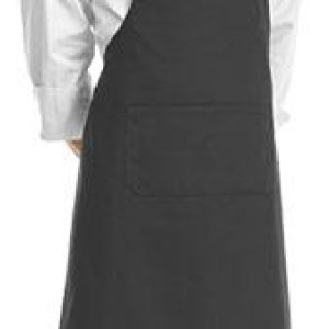 Kuchařská zástěra ke krku EGOchef s kapsou černá 70×90 cm