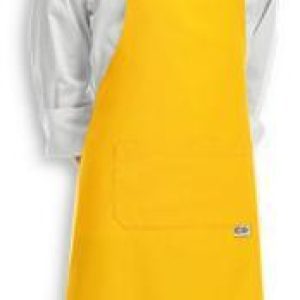 Kuchařská zástěra EGOchef ke krku s kapsou – žlutá