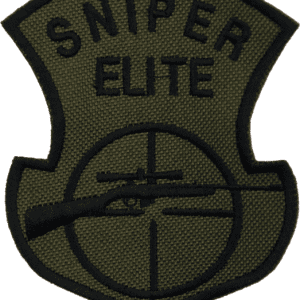 Nášivka: Sniper Elite olivová | černá