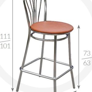 Metpol Barová židle Venus  111/101 x 73/63 x 47 x 40