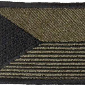 Nášivka: Vlajka Česká republika s vodorov. proužky [64×44] [bsz] olivová | černá