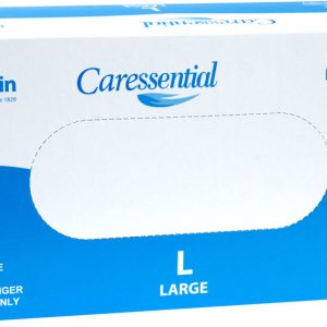 Rukavice nitrilové Caressential, 200 ks, modré, nepudrované Rozměr: L