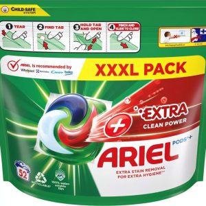 Gelové kapsle na praní Ariel Extra Clean Power, 52 ks
