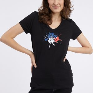 SAM 73 Dámské triko SOLANA – REAL TOP Černá M