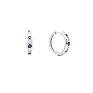 Zlaté náušnice Elex se safírem