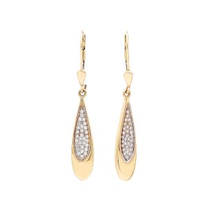 Zlaté visící náušnce ELFRÍDA