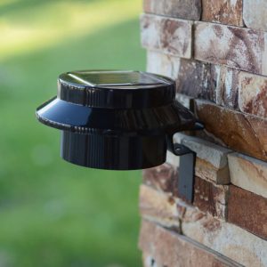 Solární LED světlo na okap nebo plot, černé, 2 ks