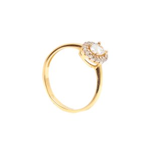 Zlatý prsten EVETTE se zirkony