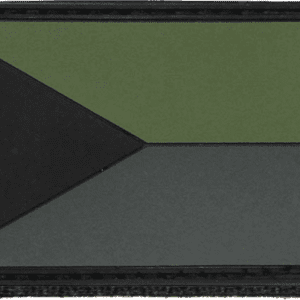 Nášivka gumová 3D: Vlajka Česká republika olivová