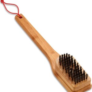 Kartáč na čištění roštů Weber s bambusovou rukojetí, 30 cm