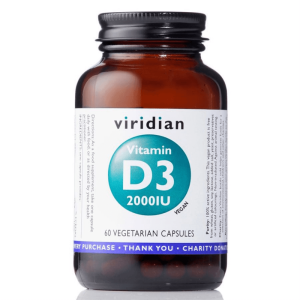 Vitamín D3 2000 IU Viridian 60 kapslí