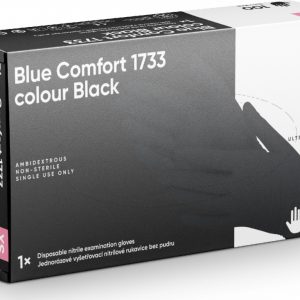 Rukavice nitrilové Blue Comfort 1733 Colour, 100 ks, černé, nepudrované Rozměr: XS
