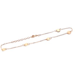 Zlatý náramek na nohu FALANA z růžového zlata