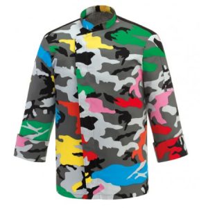 Kuchařský rondon EGOchef barevný maskáč 100% bavlna – dlouhý rukáv 4XL