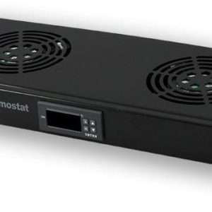 FU.0019.T02 – 19″ ventilační jednotka, 1U, termostat, 2 x FAN