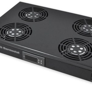 FU.0019.T04 – 19″ ventilační jednotka, 1U, termostat, 4 x FAN