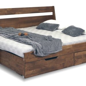Rozkládací postel s úložným prostorem GABRIEL, masiv buk