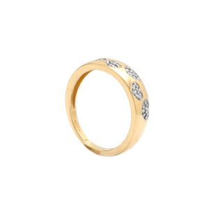 Zlatý prsten GLORIA se srdíčky