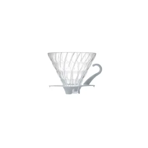 Hario V60-02 skleněný dripper, bílý