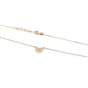 Zlatý řetízek HEART se zirkonem
