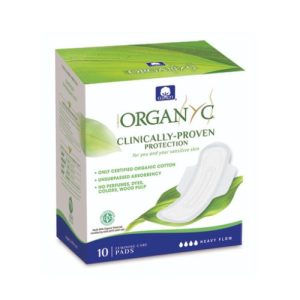 Dámské noční vložky s křídélky Organyc 10ks