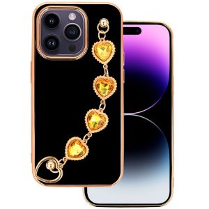 Pouzdro silikon Apple iPhone 14 PRO Deco Chain Loop vzor 2 černé