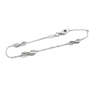 Náramek z bílého zlata INFINITY