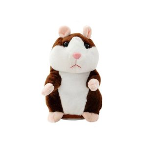 Interaktivní, skákací, mluvící plyšový křeček, Tmavě hnědá