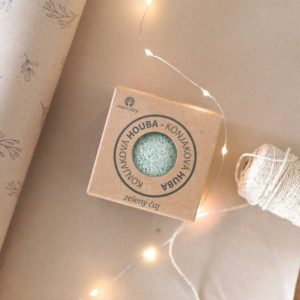 Konjaková houba na obličej zelený čaj RENOVALITY 1ks