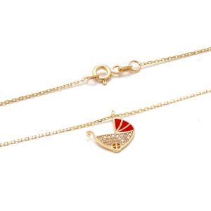 Zlatý řetízek s přívěskem KOČÁREK