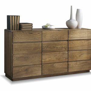 Komoda kombinovaná Atlantik 3Z, masiv dub tmavený