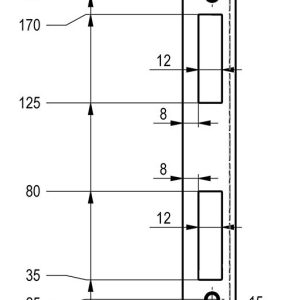 LI RO DR – protiplech – rovný s drážkou
