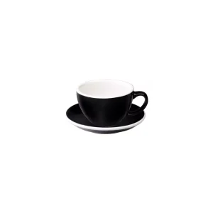 Loveramics Egg – Cafe Latte 300 ml Cup and Saucer – Black
