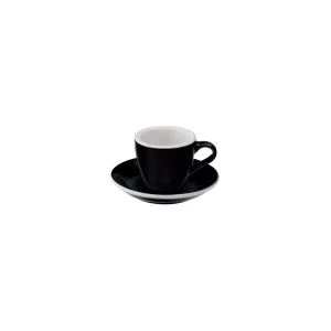 Loveramics Egg – Espresso 80 ml Cup and Saucer – Black