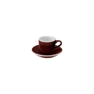 Loveramics Egg – Espresso 80 ml Cup and Saucer – Brown