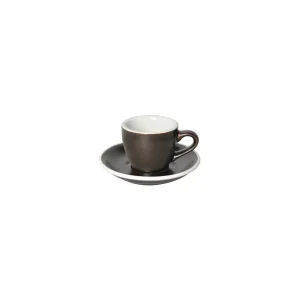 Loveramics Egg – Espresso 80 ml Cup and Saucer – Gunpowder