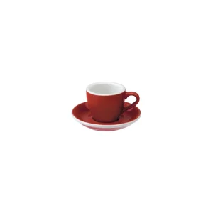 Loveramics Egg – Espresso 80 ml Cup and Saucer – Red