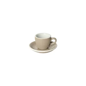Loveramics Egg – Espresso 80 ml Cup and Saucer – Taupe