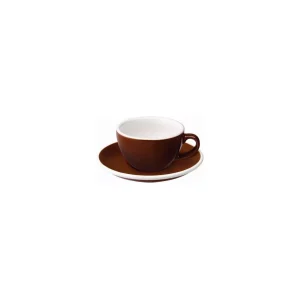 Loveramics Egg – Flat White 150 ml Cup and Saucer – Brown