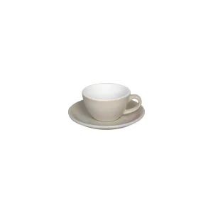 Loveramics Egg – Flat White 150 ml Cup and Saucer – Ivory