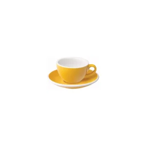 Loveramics Egg – Flat White 150 ml Cup and Saucer – Yellow