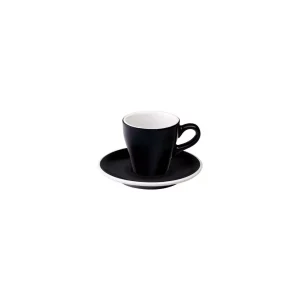 Loveramics Tulip – Cup and saucer – Espresso 80 ml – Black