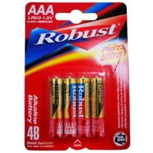 Robustní alkalické baterie AAA 1,5 V Ultra Plus – 4 ks