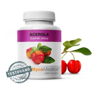 Acerola v optimální koncentraci MycoMedica 90  rostlinných kapslí