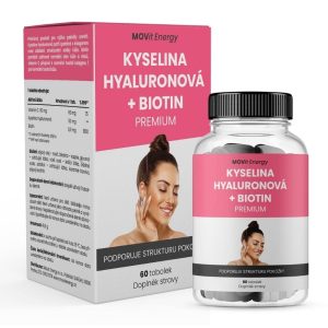 Kyselina hyaluronová + Biotin PREMIUM MOVit Energy 60 tobolek