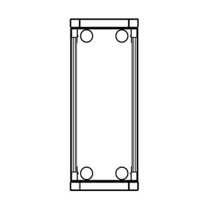 MD73 – zápustná inst. krabička, 3 moduly, MODY