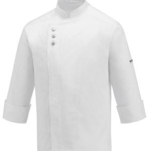 Kuchařský rondon EGOchef METAL WHITE 100% bavlna  – dlouhý rukáv 4XL