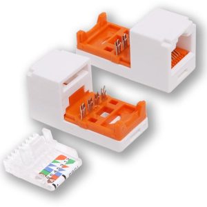 MJ-005 UTL/C5E – bílá – horní osazování, samořezný, C5E