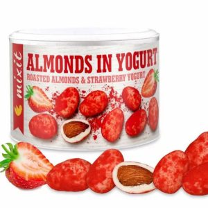 Mandle v jogurtu s jahodovým prachem Mixit 240g